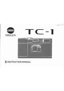 Minolta TC 1 manual. Camera Instructions.